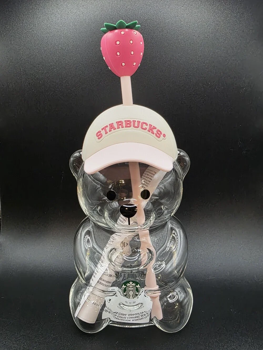 2026 Starbucks Bearista Pink Drink Bear Cup Strawberry Hat